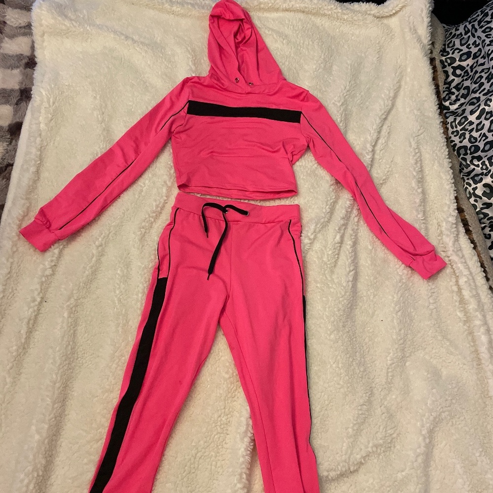 Adorable pink workout set